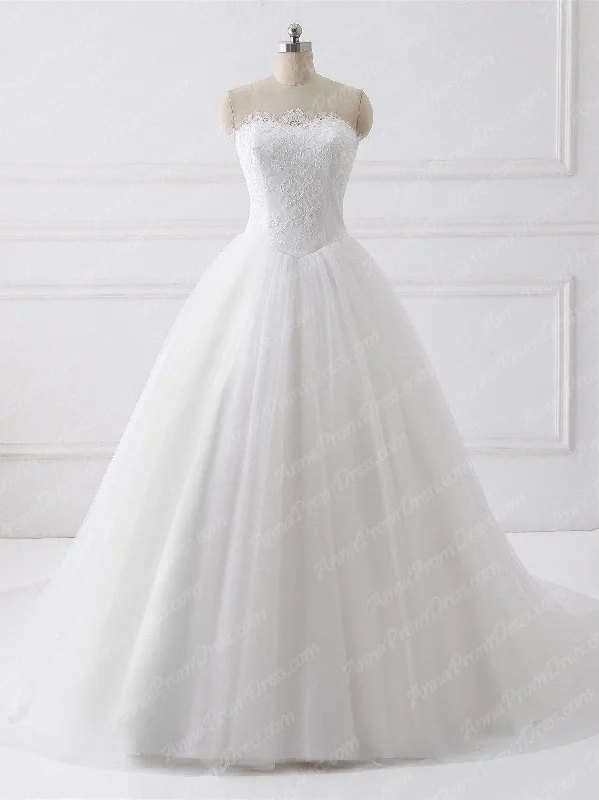 Season-End Deals Ball Gown Wedding Dresses Sweetheart Sweep Train Lace Tulle Romantic Bridal Gown JKW223 Season-End Deals Ball Gown Wedding Dresses Sweetheart Sweep Train Lace Tulle Romantic Bridal Gown JKW223