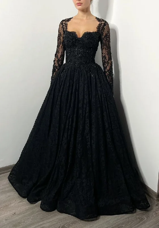 Limited-Time Discount Black Gothic Embellished Beaded Lace Corset Wedding Dress Alternative Bride Sparkly Prom Dress,DP698 Limited-Time Discount Black Gothic Embellished Beaded Lace Corset Wedding Dress Alternative Bride Sparkly Prom Dress,DP698