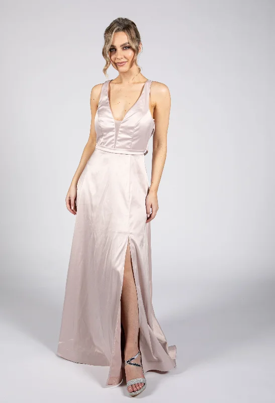 Blush Satin Ballgown