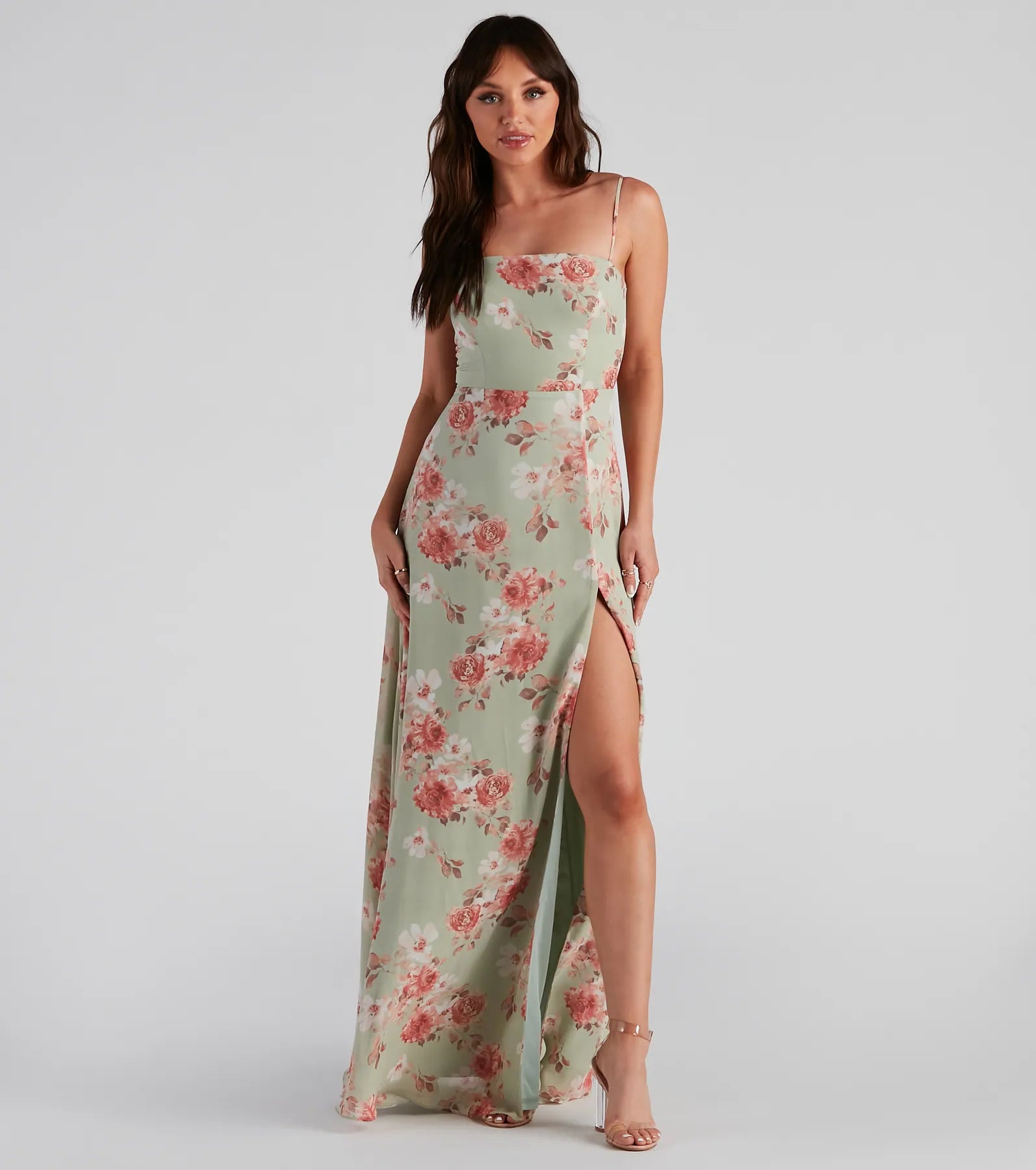 Weekend Bargain Bonanza Bretly Formal Floral Chiffon Dress