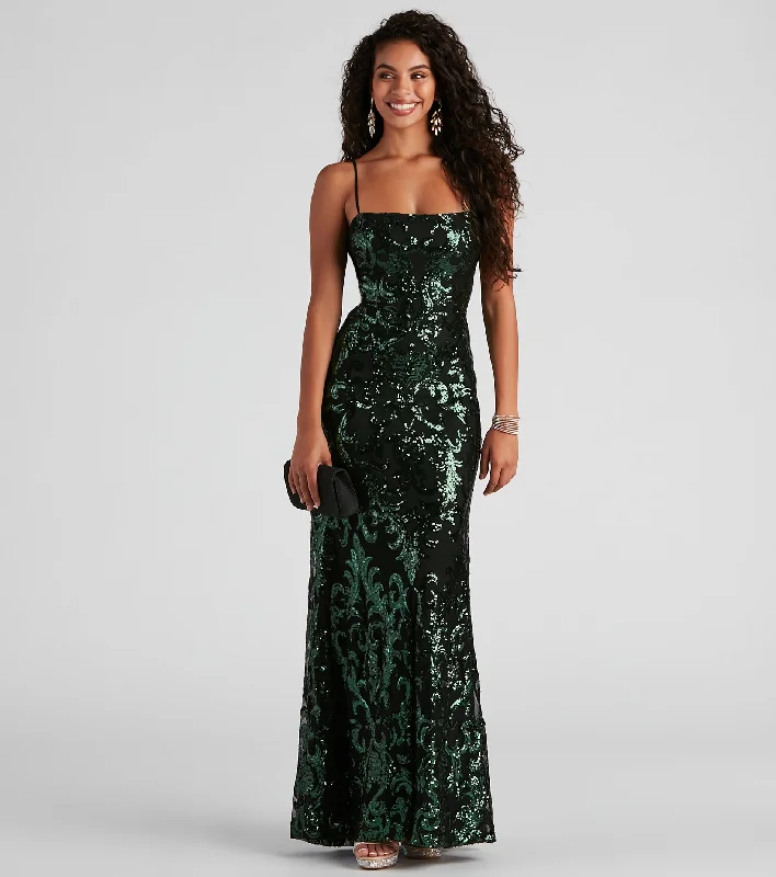 Weekend Price Slash Event Candice Formal Sequin Tie Dress