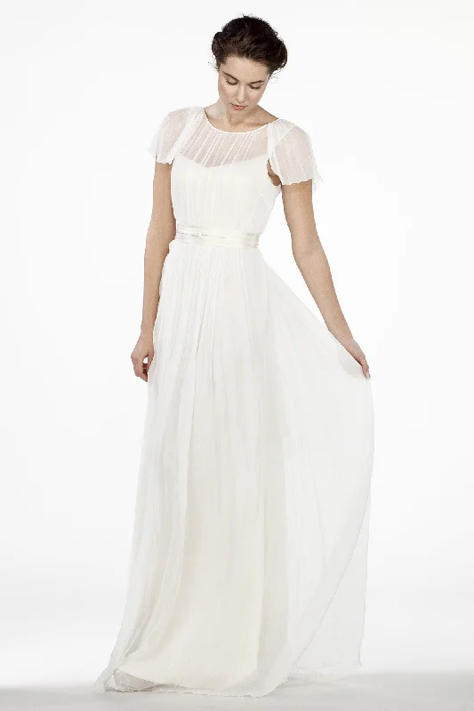 Weekend Shopping Highlights CH6300 Ethereal Wedding Dress with Flutter Sleeves
