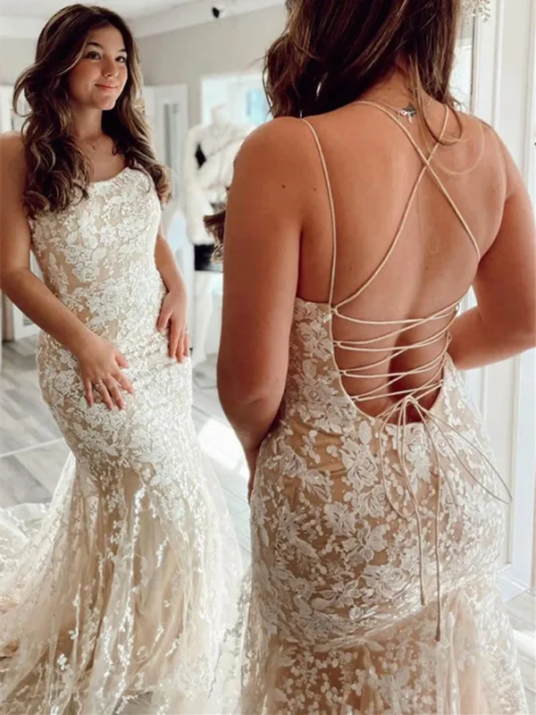 Weekend Shopping Deals Galore Champagne Backless Mermaid Lace Long Prom Dresses, Mermaid Champagne Lace Long Evening Dresses Weekend Shopping Deals Galore Champagne Backless Mermaid Lace Long Prom Dresses, Mermaid Champagne Lace Long Evening Dresses
