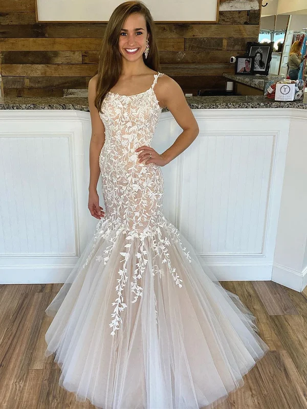 Weekend Exclusive Discounts Champagne Lace Mermaid Prom Dresses, Champagne Lace Mermaid Formal Wedding Evening Dresses Weekend Exclusive Discounts Champagne Lace Mermaid Prom Dresses, Champagne Lace Mermaid Formal Wedding Evening Dresses