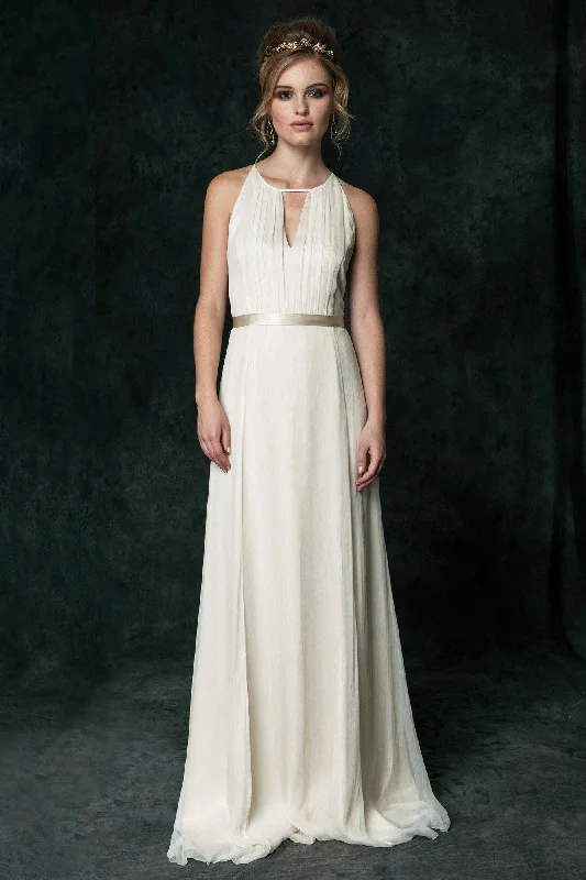 Weekend Steals and Deals HB6640 Modern Key Hole Neckline Wedding Dress