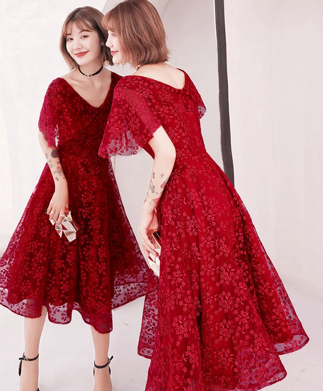 Weekend Deals Cute Lace Short Prom Dress, Lace Evening Dress