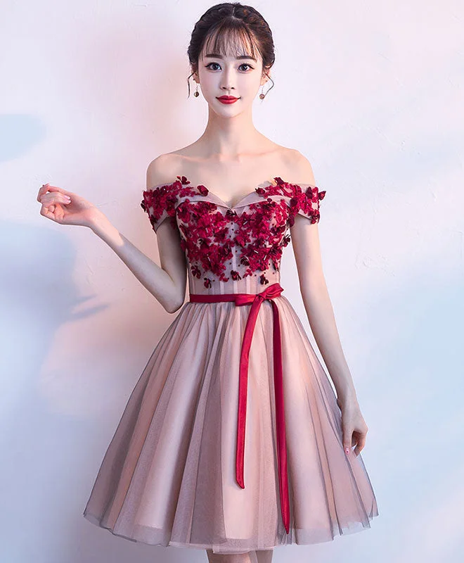 Exclusive Savings Event Cute Sweetheart Neck Tulle Lace Short Prom Dress, Homecoming Dress