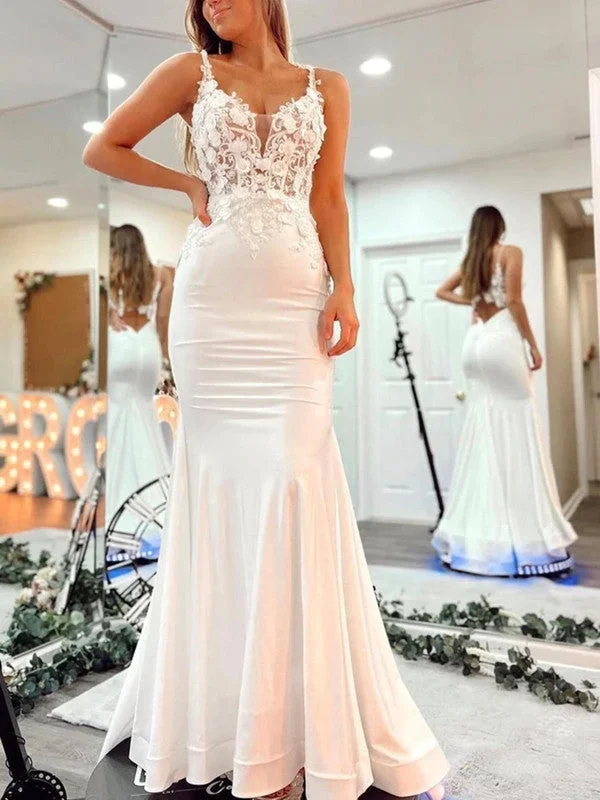 Weekend Best Deals Elegant Appliques Newest Wedding Dresses, Mermaid Lace Wedding Guest Dresses, 2022 Long Prom Dresses