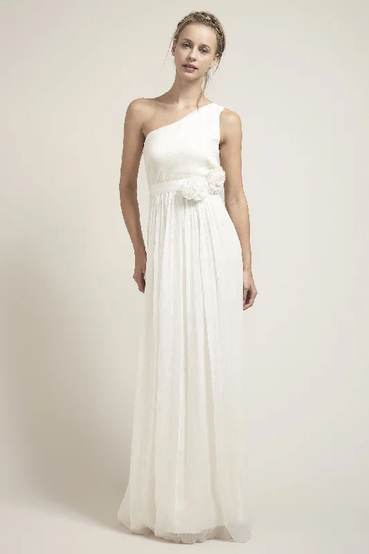 HB6225 Grecian One Shoulder Wedding Dress