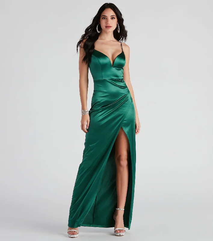 Big Offers Kairi Formal Satin A-Line Dress