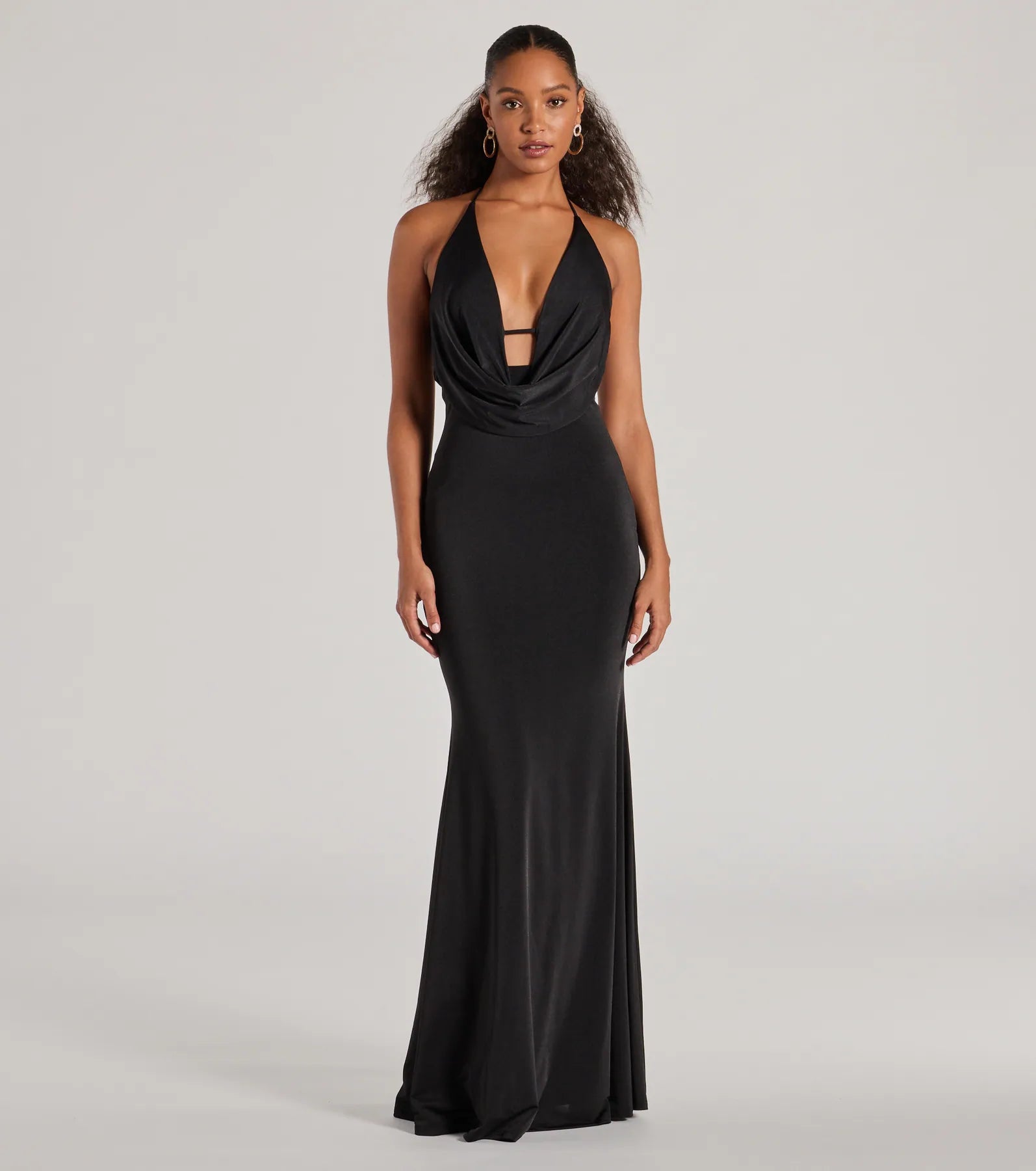 Weekend Price Drops Katherine Halter Open Back Mermaid Formal Dress