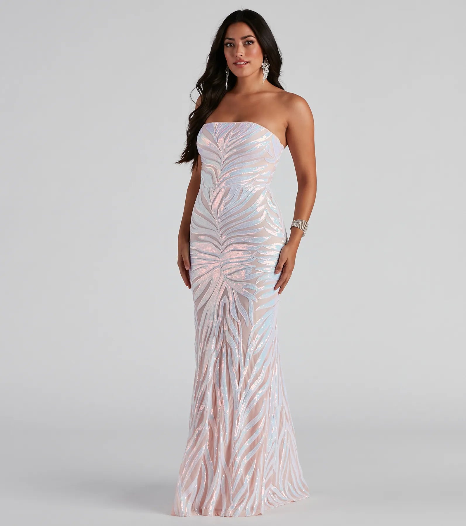 Weekend Best Price Deals Keishla Formal Sequin Strapless Dress