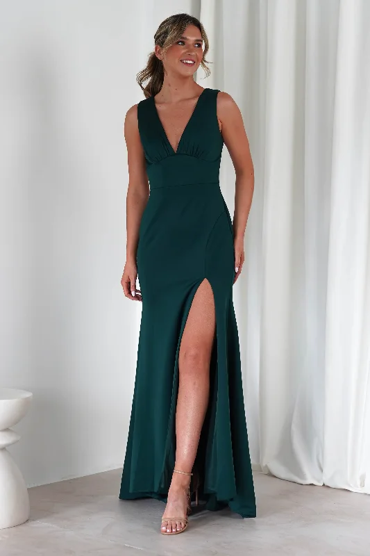Weekend Mega Sale Event Kleo Bodycon Gown | Dark Green