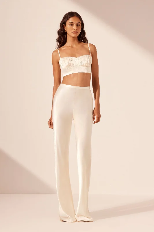 Weekend Exclusive Bargains LA LUNE BIAS CUT PANT - CREAM