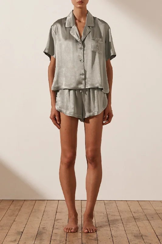 Exclusive Weekly Sale LA LUNE LOUNGE SHIRT SET - SAGE