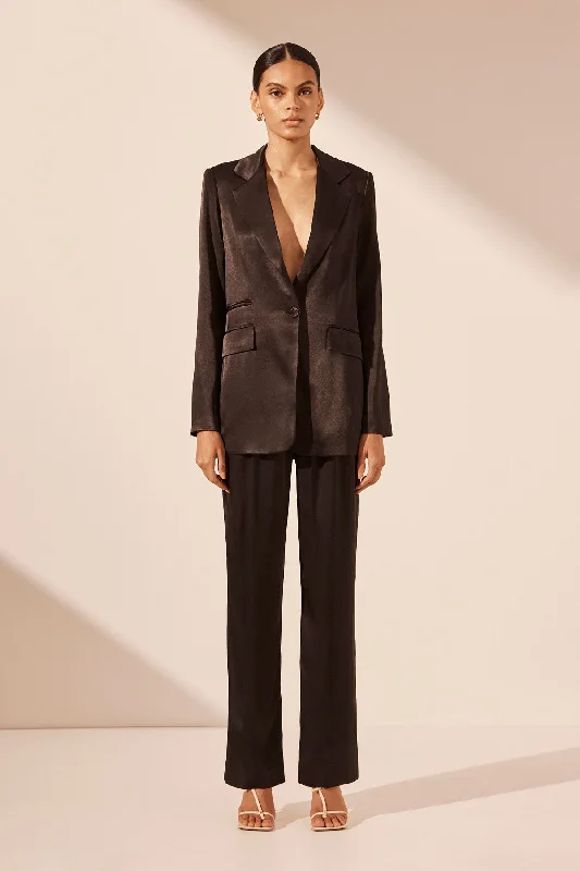 Weekend Exclusive Offers LA LUNE SINGLE BREASTED BLAZER - BLACK