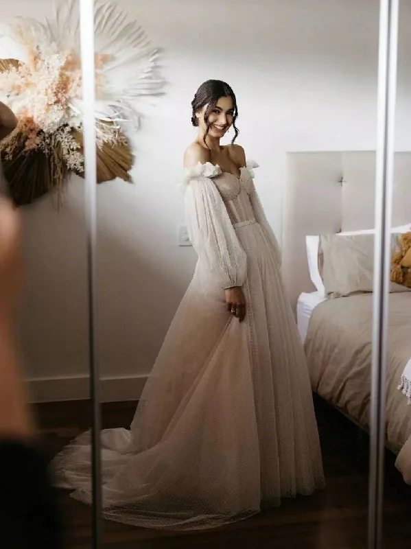Limited-Time Bargains Lovely Sweetheart A-line Wedding Dresses, Corset Long Wedding Dresses, 2022 Wedding Dresses, Bridal Gown