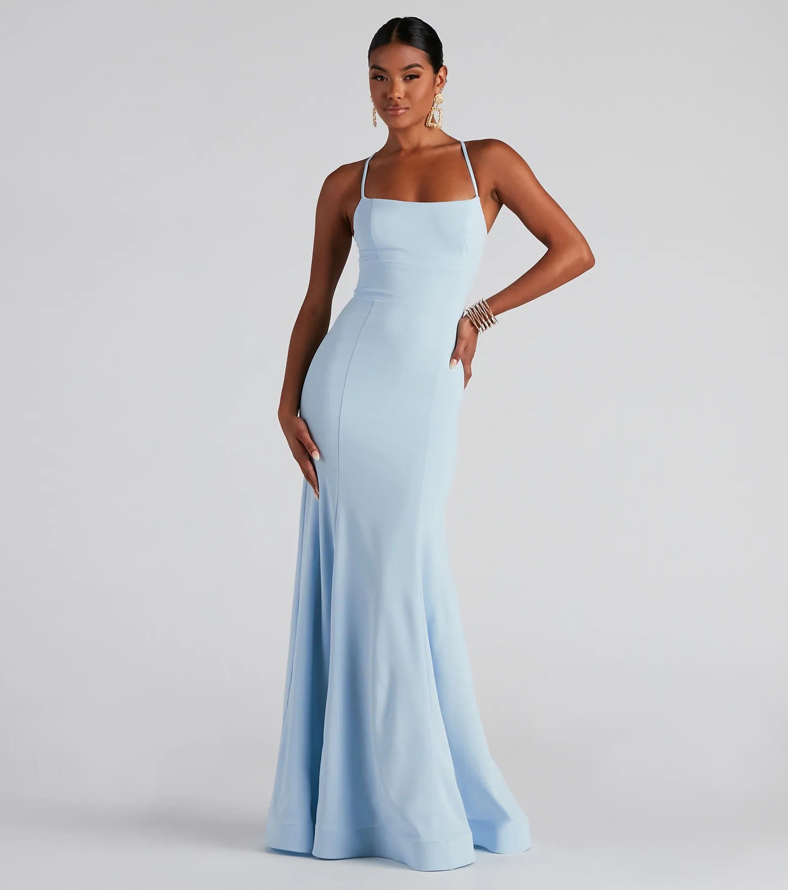 Shop & Save Big Meadow Formal Lace-Up Dress
