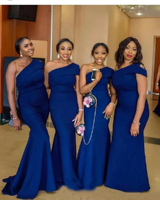 Weekend Shopping Extravaganza Mermaid One Shoulder Stain Royal Blue Bridesmaid Dresses Weekend Shopping Extravaganza Mermaid One Shoulder Stain Royal Blue Bridesmaid Dresses