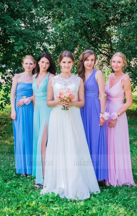 Unseen Savings Mismatched Chiffon Bridesmaid Dresses