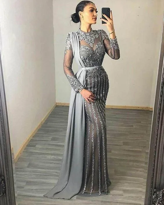 Hot Sale Items muslim beading evening dresses high neck dubai long sleeve prom gown mermaid Evening Dresses Fall Wedding Dresses,DS4831 Hot Sale Items muslim beading evening dresses high neck dubai long sleeve prom gown mermaid Evening Dresses Fall Wedding Dresses,DS4831