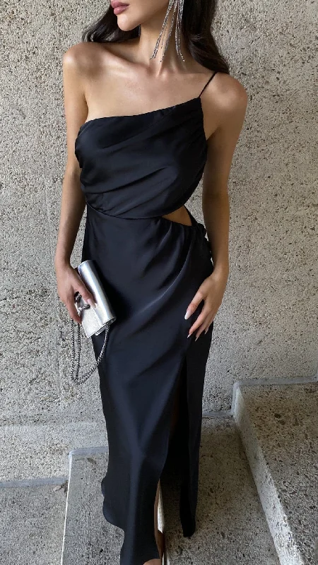 Grab Your Deal Nyla Maxi Dress - Black