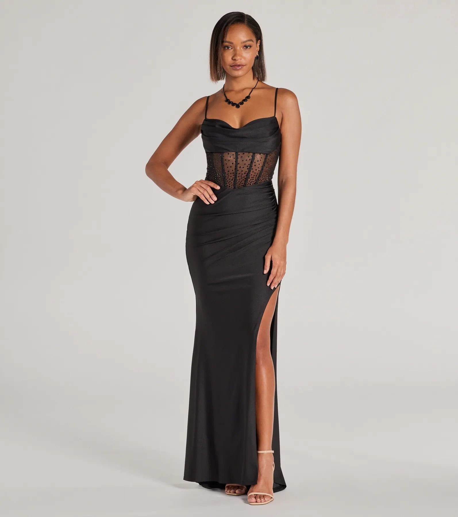 Hot Savings Alert Sadie Rhinestone Corset Open Back Mermaid Formal Dress