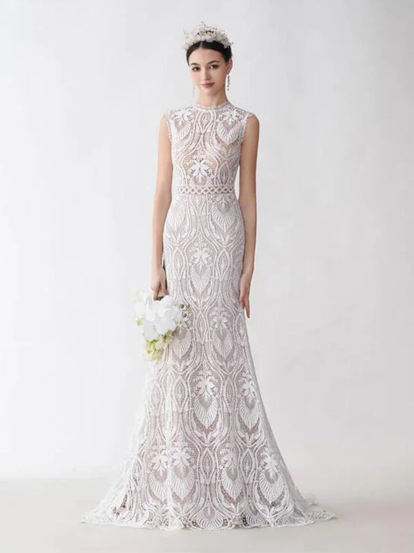 Weekend Shopping Deals Galore Sexy Mermaid Sleeveless Open Back Maxi Long Lace Wedding Dresses Weekend Shopping Deals Galore Sexy Mermaid Sleeveless Open Back Maxi Long Lace Wedding Dresses