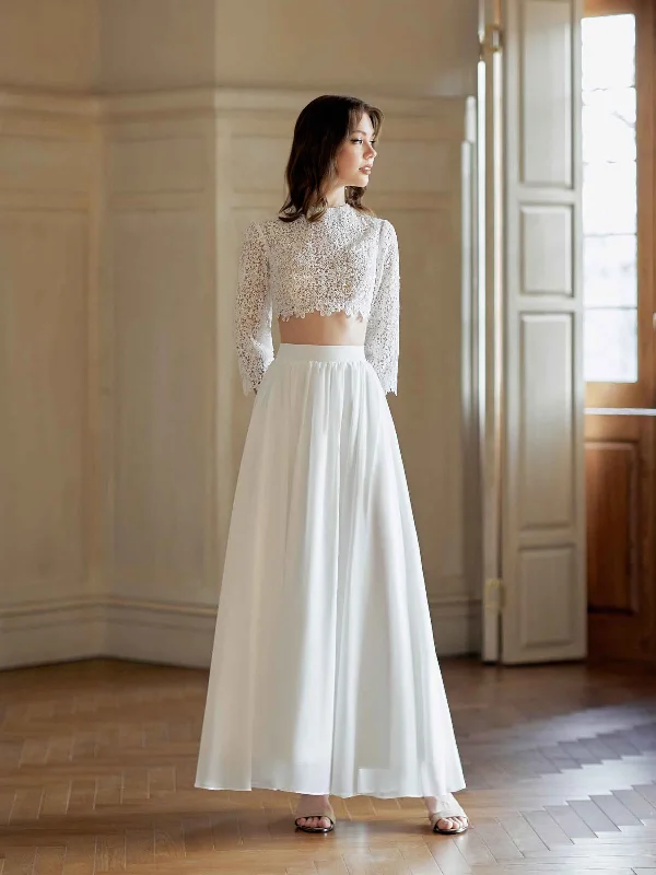 Weekend Special Offers Sexy Two Pieces A-Line Long Sleeves Ankle Length Lace Wedding Dresses Online Weekend Special Offers Sexy Two Pieces A-Line Long Sleeves Ankle Length Lace Wedding Dresses Online