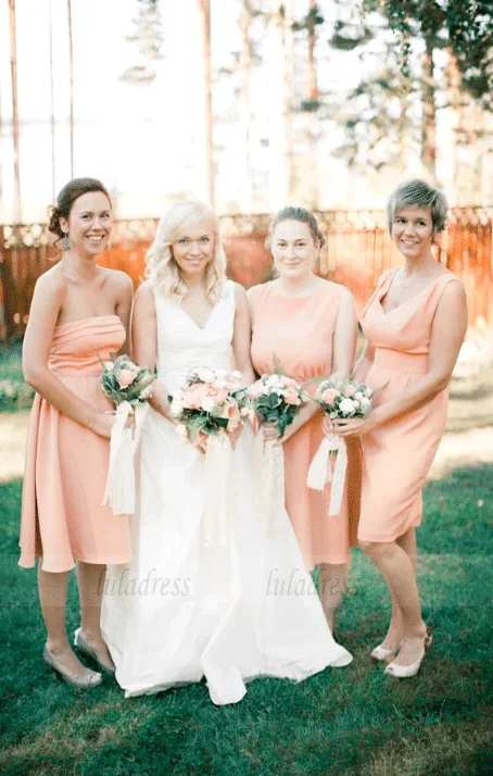 Today’s Flash Sale Short Bridesmaid Dresses,Mismatched Wedding Party Dresses