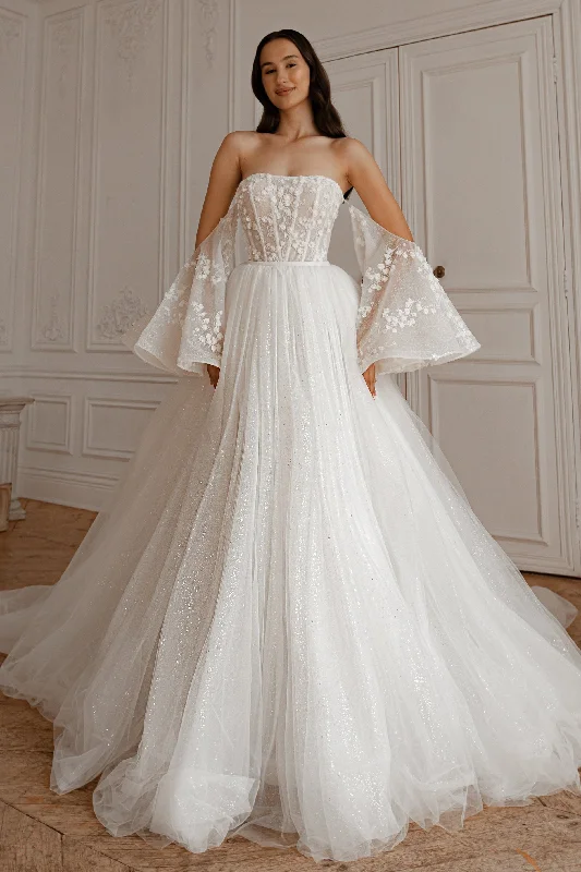 Massive Sale Event 2 in 1 Wedding Dress Moonlit Siren with Detachable Skirt Romanica Massive Sale Event 2 in 1 Wedding Dress Moonlit Siren with Detachable Skirt Romanica