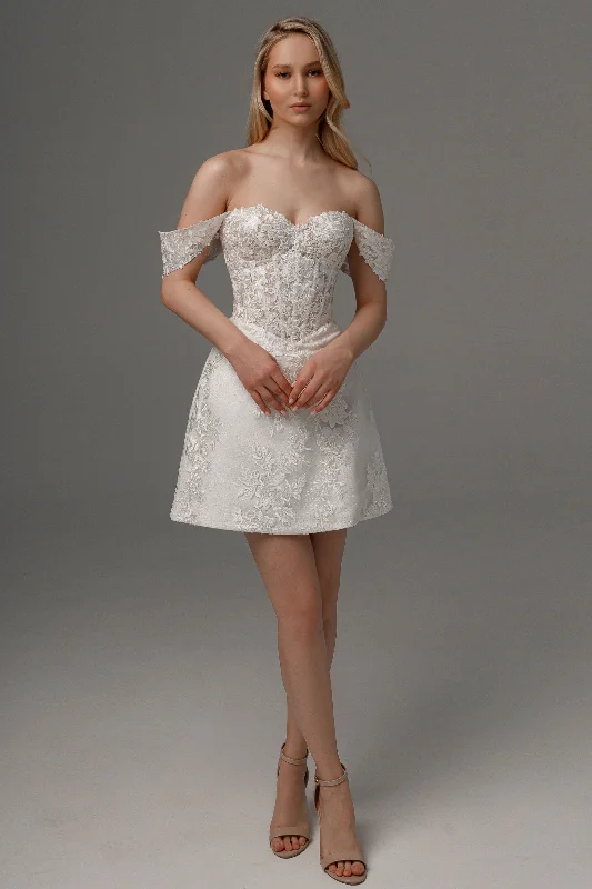 Weekend Wonders Short Lace Wedding Dress Mitsis