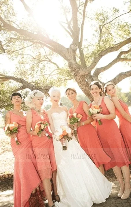 Buy More, Save More Short Mismatched Chiffon Bridesmaid Dress