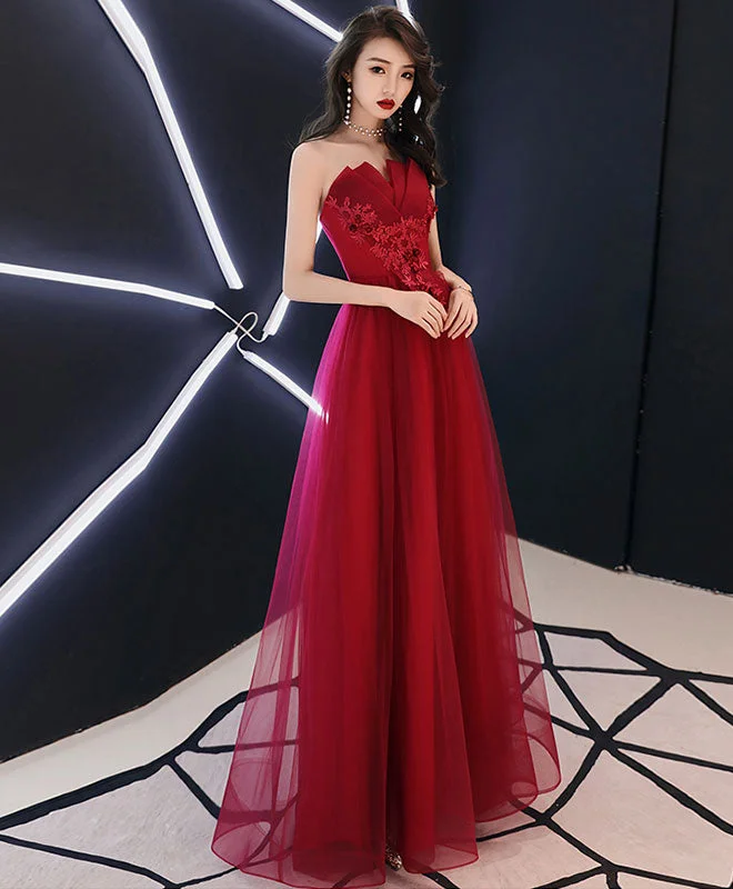 Weekend Limited-Time Offers Simple Burgundy Long Prom Dress, Burgundy Evening Dress Weekend Limited-Time Offers Simple Burgundy Long Prom Dress, Burgundy Evening Dress