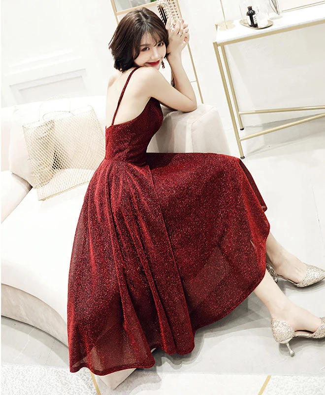 Weekend Bargain Blast Simple V Neck Tulle Sequin Short Prom Dress, Burgundy Homecoming Dress Weekend Bargain Blast Simple V Neck Tulle Sequin Short Prom Dress, Burgundy Homecoming Dress