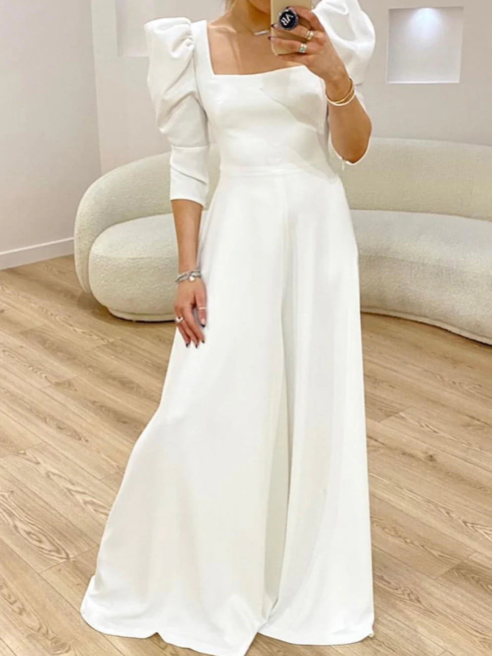 Crazy Price Cuts Sticker A-line/Princess Square Neck Wedding Dress