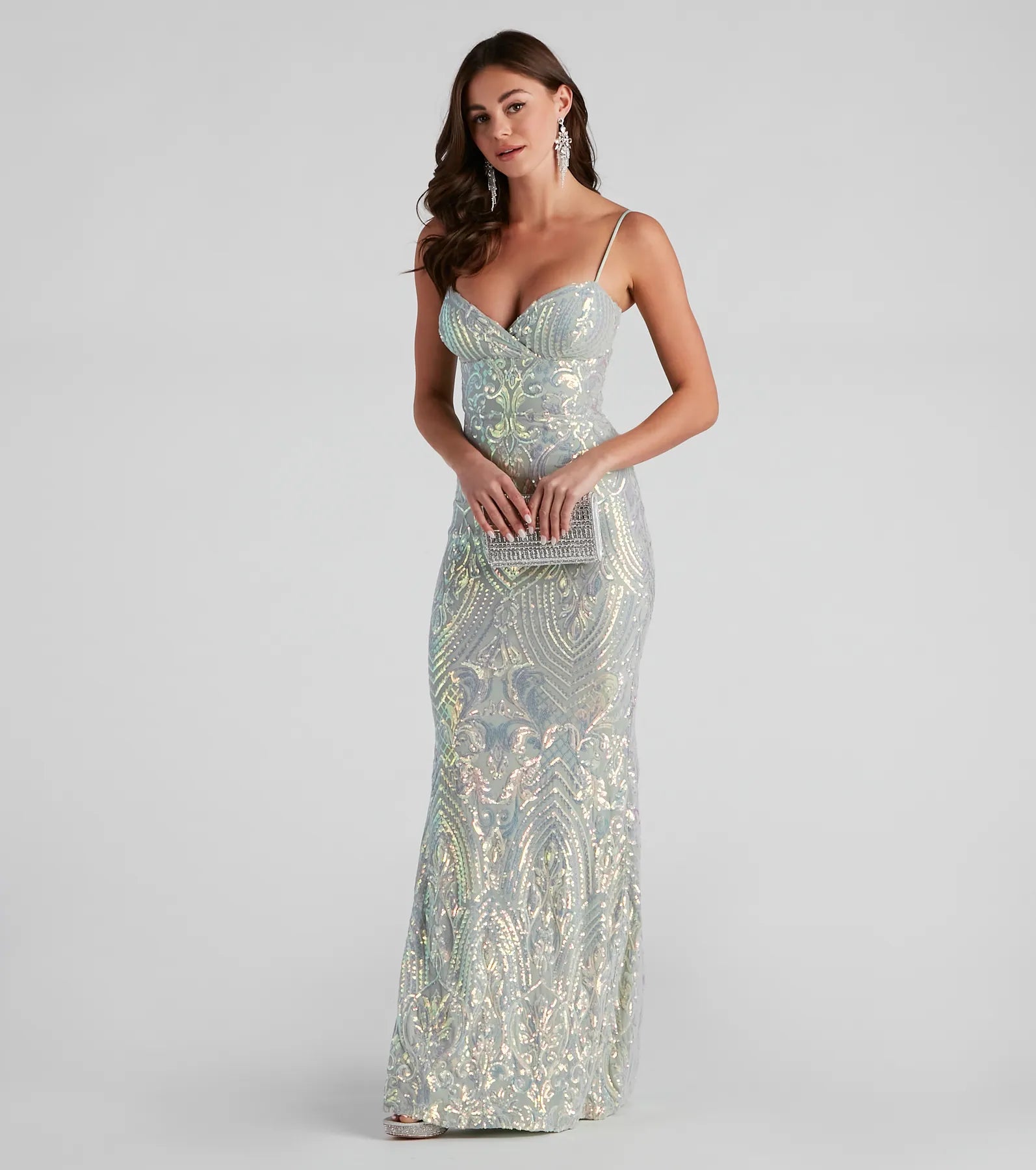 Special Shopping Event Teagan Sequin Slim-Fit Formal Dress