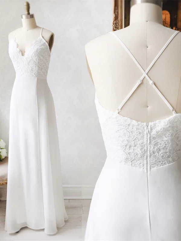 Weekend Mega Sale Event V Neck Backless White Lace Prom Dresses, Open Back White Lace Wedding Bridesmaid Dresses Weekend Mega Sale Event V Neck Backless White Lace Prom Dresses, Open Back White Lace Wedding Bridesmaid Dresses