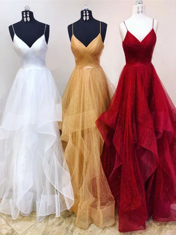 Big Sale Event V Neck White/Burgundy/Champagne/Blue Wedding Gowns, V Neck Prom Dresses