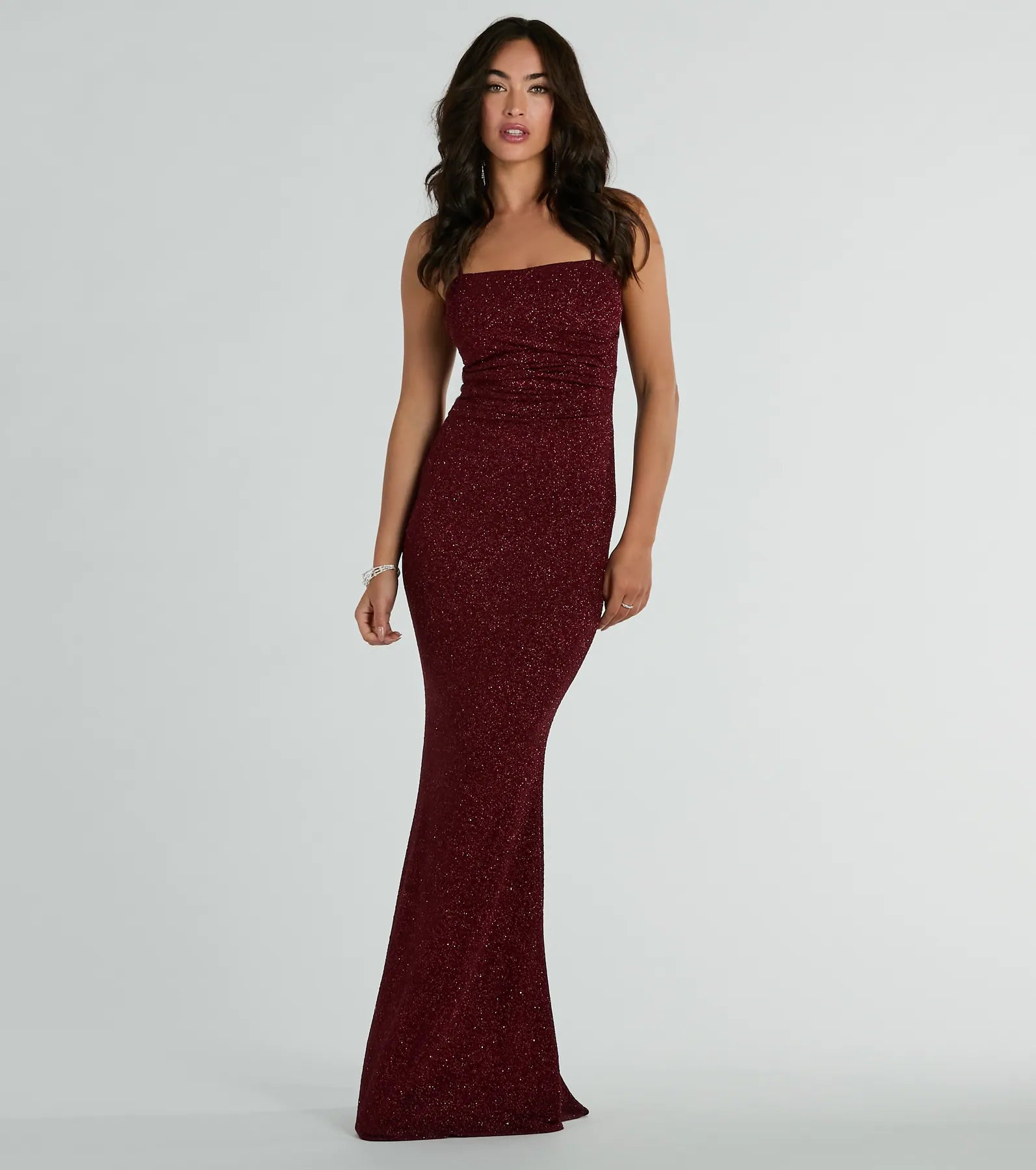 Wendy Sleeveless Mermaid Glitter Formal Dress