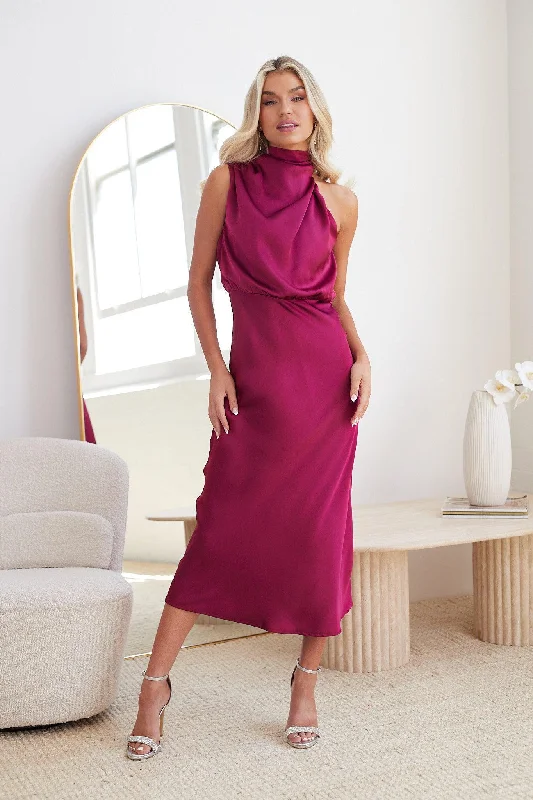 Grab Your Deal Zariah Dress - Burgundy