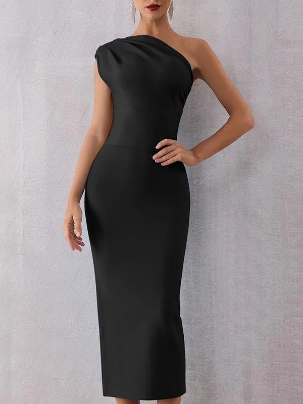 The Big Clearance One Shoulder Bodycon Long Dress for Women