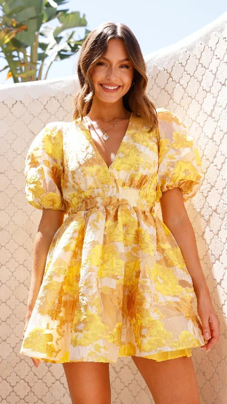 Time-Sensitive Offer Abel Mini Dress - Yellow
