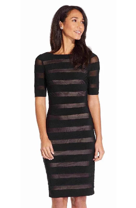 Weekend Shopping Deals Galore Adrianna Papell - AP1D103321 Two Tone Bateau Jersey Sheath Dress Weekend Shopping Deals Galore Adrianna Papell - AP1D103321 Two Tone Bateau Jersey Sheath Dress