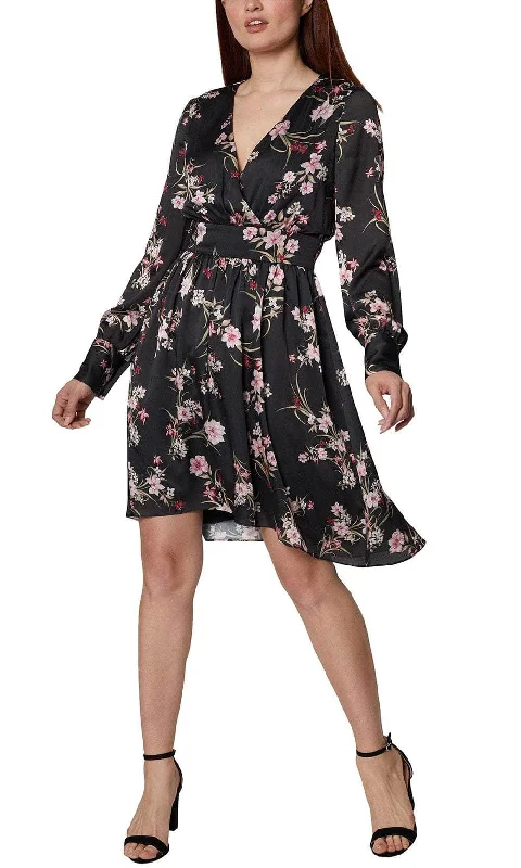 Weekend Best Buys BCBG Generation GU07D16 - Floral Long Sleeve Casual Dress