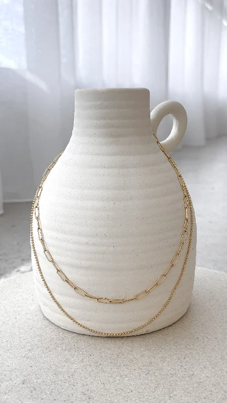 Deal of the Week Dani Chain Necklace Set - Gold