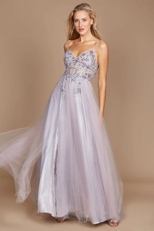 Flash Offer Dylan & Davids Long Jeweled Beaded Tulle Prom Dress
