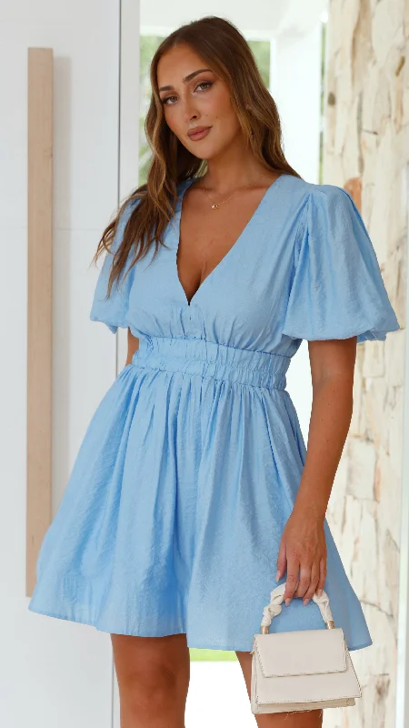 Weekend Deals Galore Erin Mini Dress - Blue