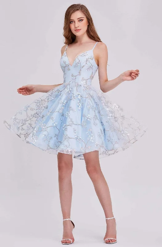 Extra Discount J'Adore Dresses - J16081 Trailing Embroidered Blossom A-Line Dress