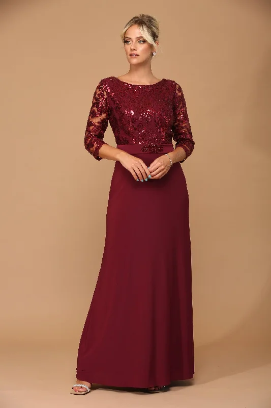 Super Price Slash Long Mother of the Bride Formal Evening Gown